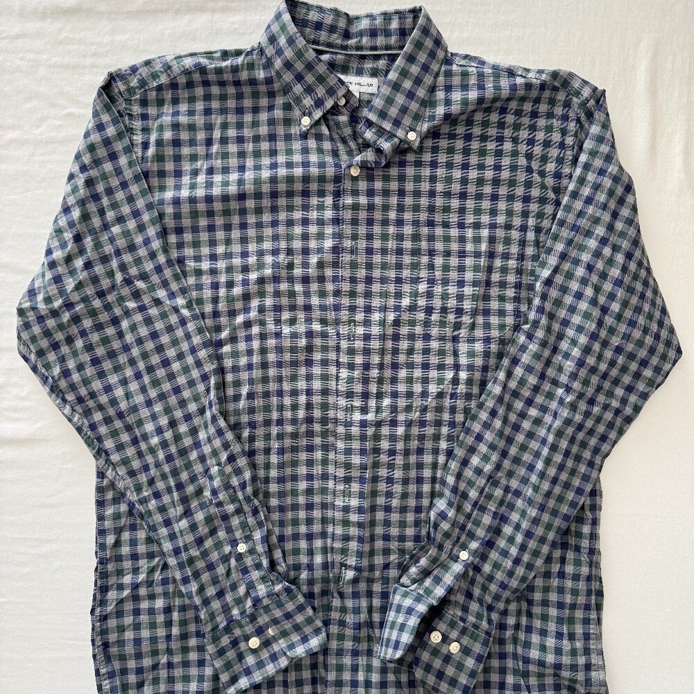 Peter Millar Men's Stretch Button-Down Shirt L